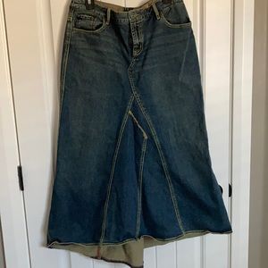 Free People long denim skirt